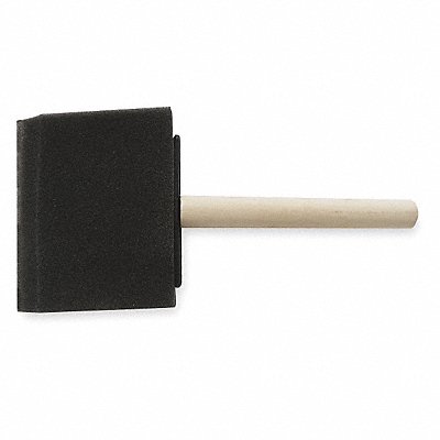 Foam Brush 3 in Soft Flat Wood Handle