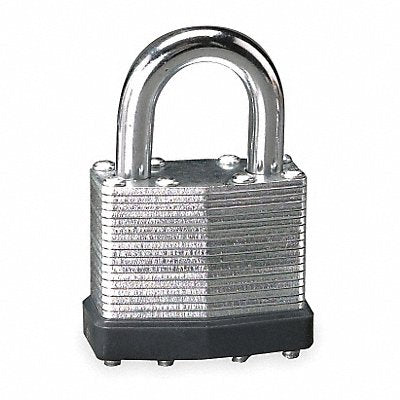 Keyed Padlock 27/32 in Rectangle Silver