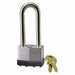 Keyed Padlock 27/32 in Rectangle Silver