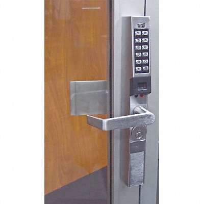 Electronic Lock Brushed Chrome 12 Button