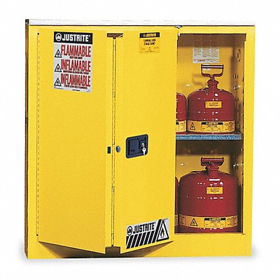 Flammable Safety Cabinet 30 gal Yellow