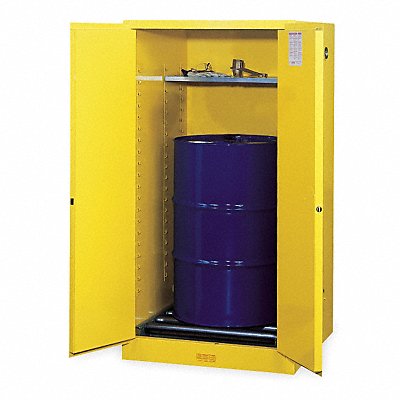 Flammable Safety Cabinet 55 gal Yellow