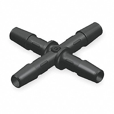 Cross Connector 1/4 In Barbed Nylon PK10