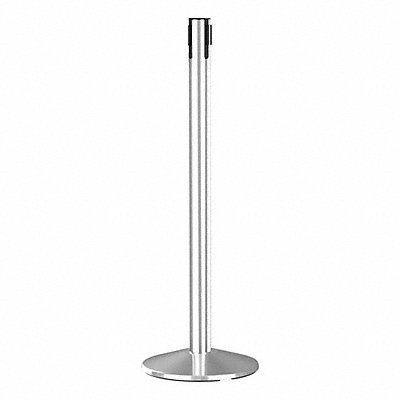 Belt Barrier Receiver Post Silver Sloped