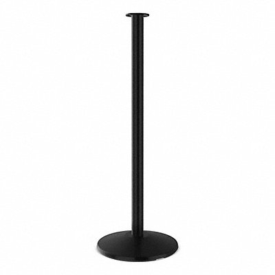 Flat Top Rope Post Black Aluminum