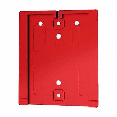 Wall Mount Plate 3 L Polycarbonate Red