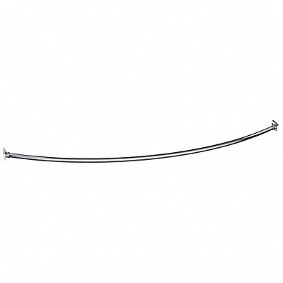 Curved Shower Rod 60 in L Polished PK6