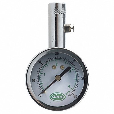 Brass Dial Tire Gauge 5 to 60 PSI