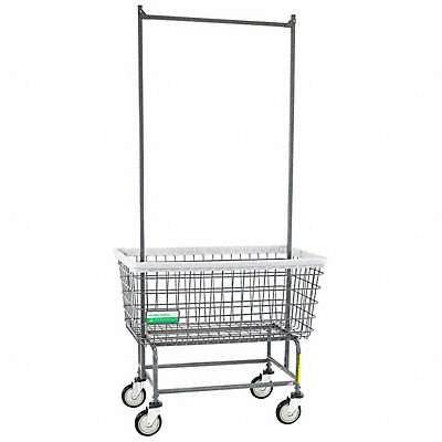 Wire Laundry Cart 600 lb Ld Cap. Gray