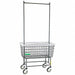 Wire Laundry Cart 600 lb Ld Cap. Gray