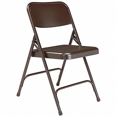 Folding Chair Brown Steel Unpadded PK4