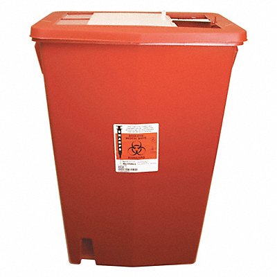 Sharps Container Sliding Lid 18 gal Red