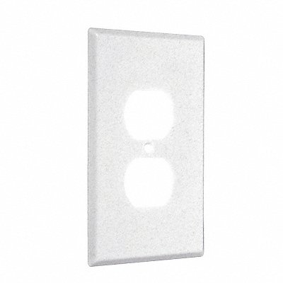 Jumbo Wallplate 1-Gng Duplex Wt Textured