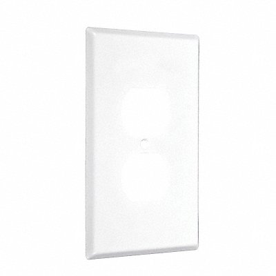 Jumbo Wallplate Duplex 1-Gang Wt Smooth