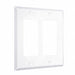 Standard Wallplate 2-Gng 2-Decor Wt Smth