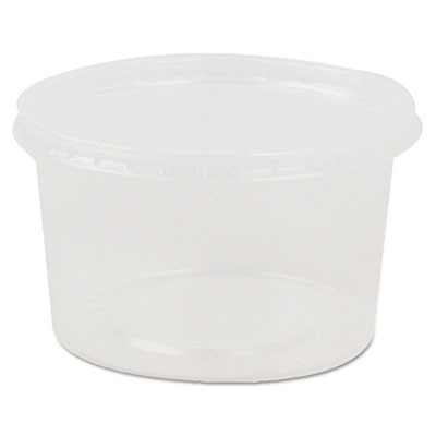 CONTAINER,W/LID,8OZ,CLR