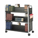 Book Cart Double-Sided Black