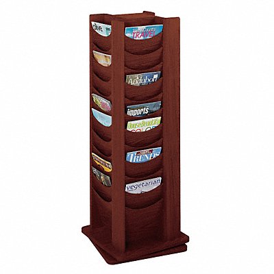 Rotating Display 48-Pocket Mahogany