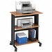 Adj Printer Stand 3 Level Med Oak/Blk