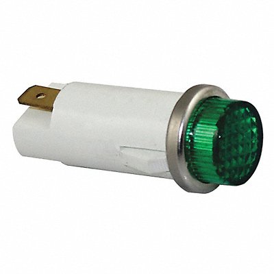 Raised Indicator Light Green 120V