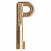 P Key For Self Lock Pedestal Lock Brass