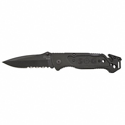 Folding Knife Spear Point Blk 3-7/16 In