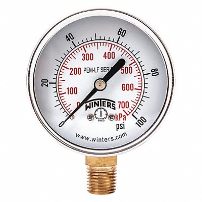 J1380 Gauge Pressure 2-1/2in 0 to 15 psi