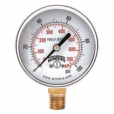 J1380 Gauge Pressure 2-1/2in 0 to 1000 psi