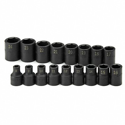 Impact Socket Set 1/2 Drive 17 Pieces