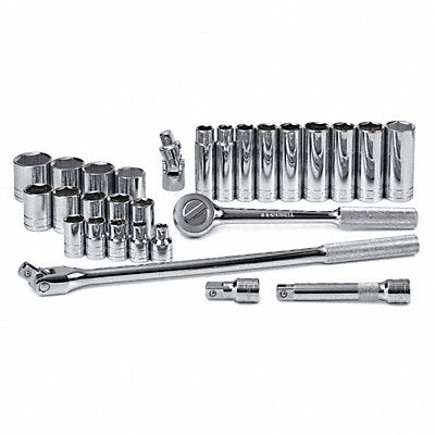 Skt Wrch St Chrm 6Pt 3/8 - 1 1/4 in