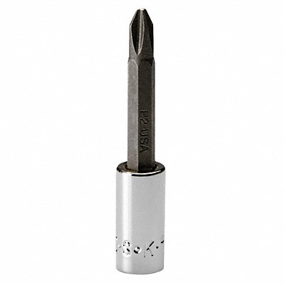 Socket Bit Steel 1/4 in TpSz #2