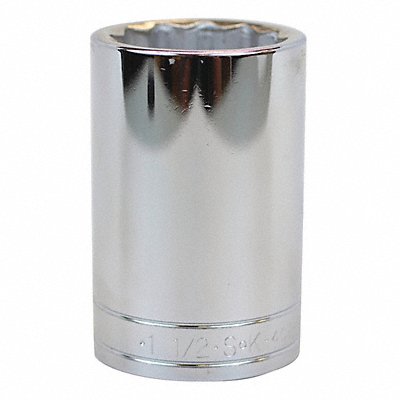 Socket Steel Chrome 1 1/2 in