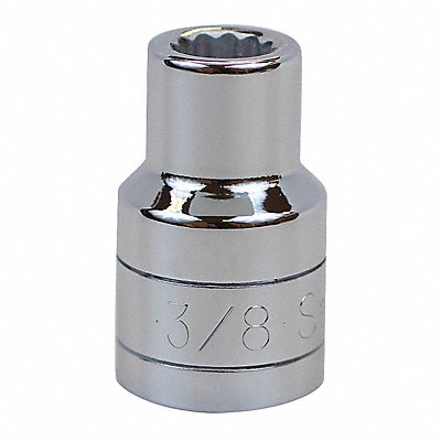 Socket Steel Chrome 3/8 in