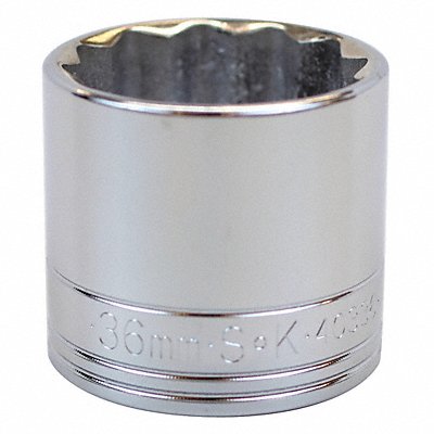 Socket Steel Chrome 36 mm