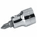 Socket Bit Steel 1/4 in TpSz #0