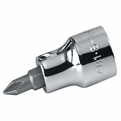 Socket Bit Steel 3/8 in TpSz #3