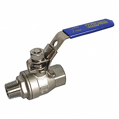 SS Ball Valve FNPT x MNPT 1/2 