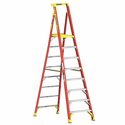 Podium Stepladder 8 ft Fiberglass 300 lb