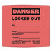 Padlock Label 2.125inx1.5in Olefin PK25