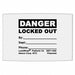 Padlock Label 1.625inx1.5in Olefin PK25