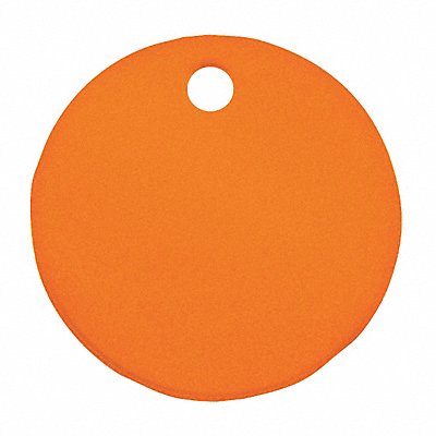 Blank Tag Alum 1in H 1in W Orange PK5