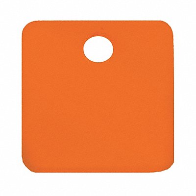 Blank Tag Alum 2in H 2in W Orange PK5