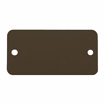 Blank Tag Aluminum 1in H 2in W Black PK5