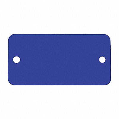 Blank Tag Aluminum 2in H 4in W Blue PK5