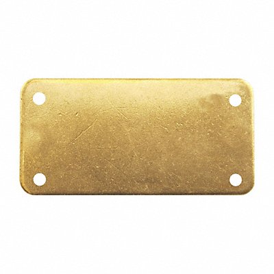 Blank Tag Brass 2in H 6in W PK5
