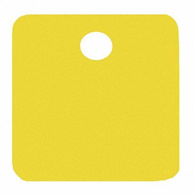 Blank Tag Alum 1in H 1in W Yellow PK5