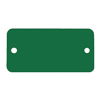 Blank Tag Aluminum 3in H 5in W Green PK5