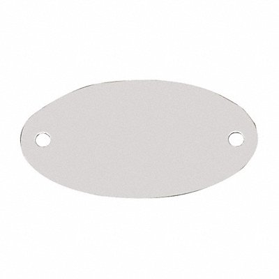 Blank Tag SS 1in H 1 7/8in W Silver PK10