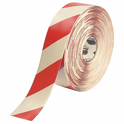 Floor Tape Red/White 3 inx100 ft Roll