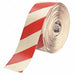 Floor Tape Red/White 4 inx100 ft Roll